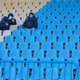 Even for matches not yet canceled due to the coronavirus pandemic, crowds are sparse.